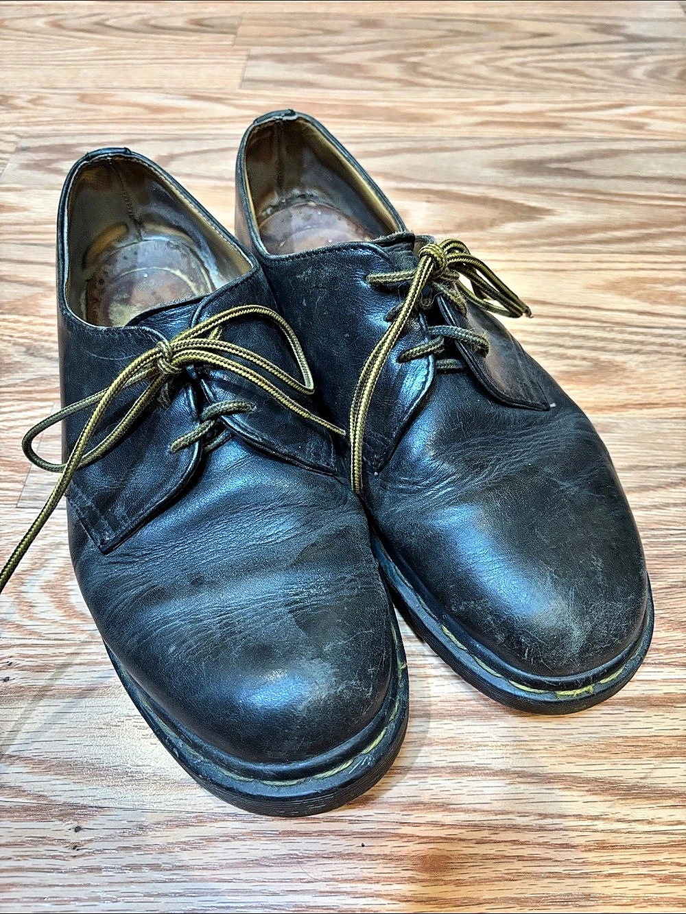 Dr. Martens 1461 Made in England Oxford Shoes Black Leather Lace-Up Shoes UK 10